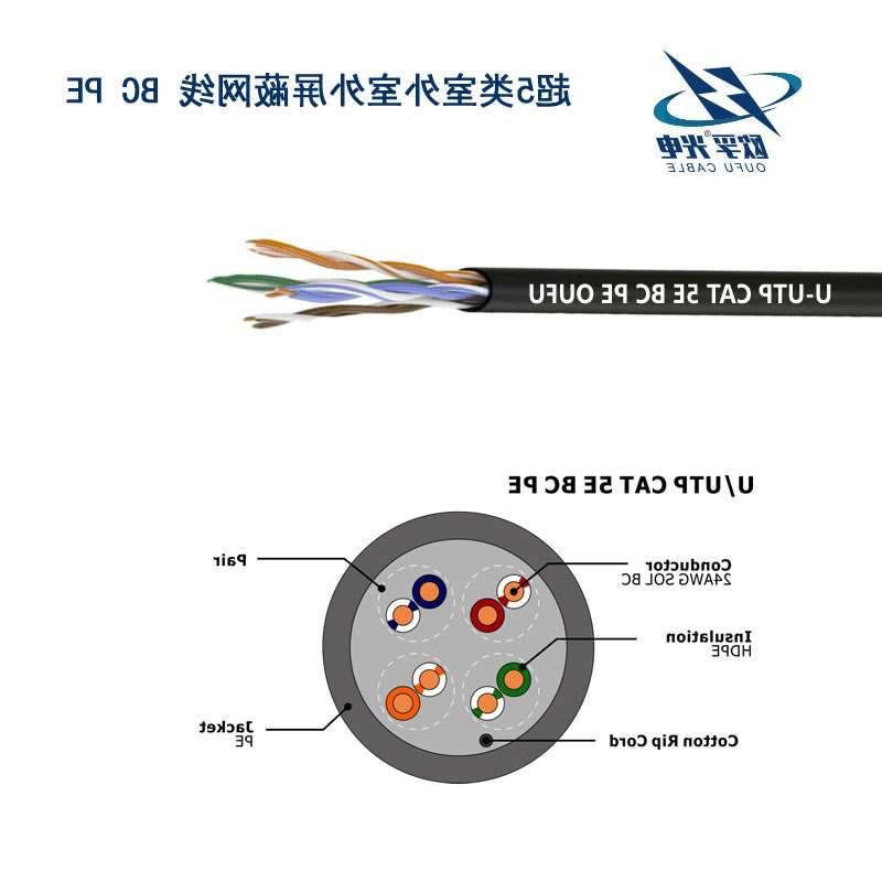 保定市U/UTP超5类4对非屏蔽室外电缆(23AWG)